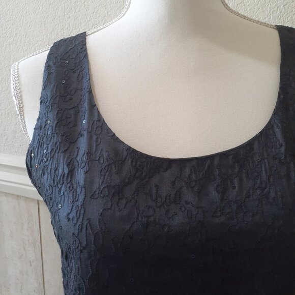 Eileen Fisher Silk Sequin  Shift Mini Dress - Picture 7 of 16